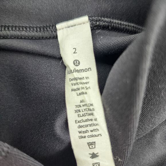 Lululemon Black Zoned In Tight *27" Compression Seamless Leggings Size 2 - Picture 3 of 5